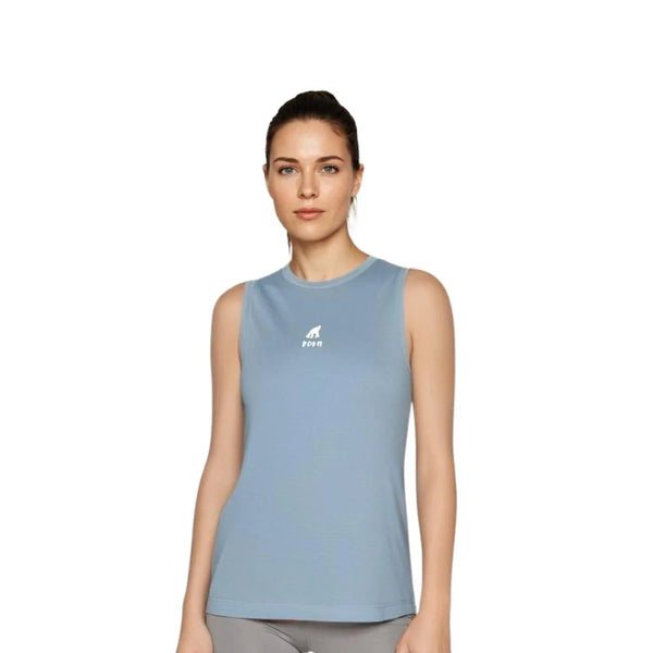 Cropped Top Merino 140 - FJORK Merino 🌍 - Blue Aletsch -