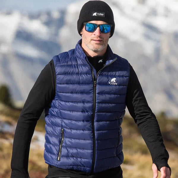Merino sleeveless down jacket Nordend Men - FJORK Merino 🌍 - Blue St Moritz - Jacket