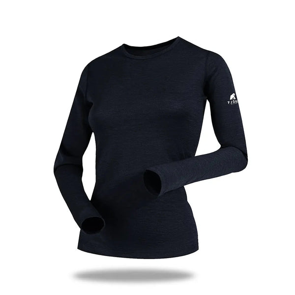 Bjork 210 Women - FJORK Merino - Black Laax - Baselayers