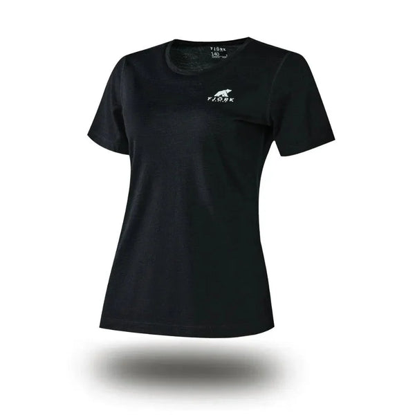 Bjork MC 140 Women ♻️ - FJORK Merino - Black Laax - T-shirt