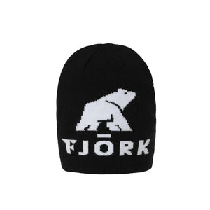 Bonnet Tamaro - FJORK Merino - Black / White logo - Bonnets