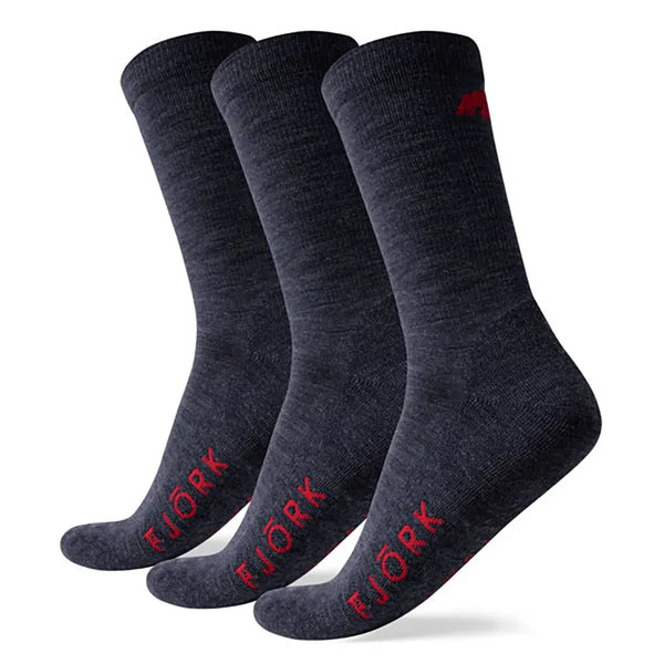 Chaussettes Classic Cut - Pack de 3 paires - FJORK Merino - Navy - Chaussettes