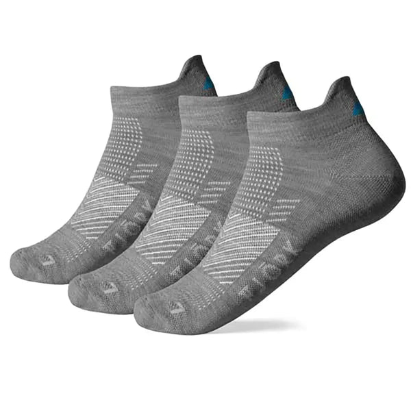 Chaussettes Low Cut - Pack de 3 paires - FJORK Merino - Grey Saas Fee - Chaussettes