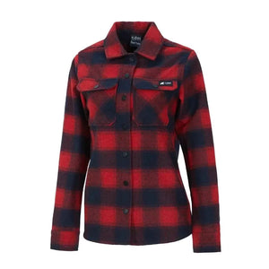 Trekking Merino Hemd Damen, Farbe Rot und Blau, Fjork Merino