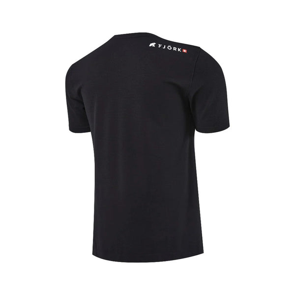 High - Performance T-Shirt Men– FJORKTec - FJORK Merino 🌍 - Black logo white - T-shirt