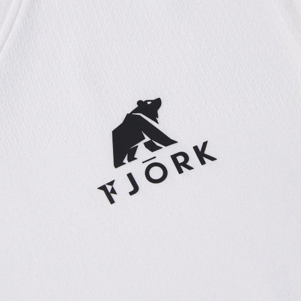 High - Performance T-Shirt Women– FJORKTec - FJORK Merino 🌍 - White logo black - T-shirt