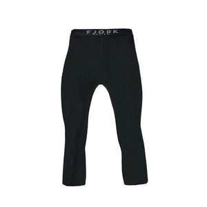 Legging Finn 210 3/4 Herren, Farbe Black Laax, Merinowolle, Fjork Merino