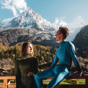 Legging Tech Eiger 210 Men - FJORK Merino - Turquoise Adelboden - Leggings