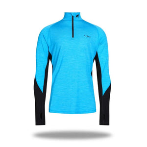 Tech Eiger Zip 210 Men - FJORK Merino - Turquoise Adelboden - Baselayers Tech