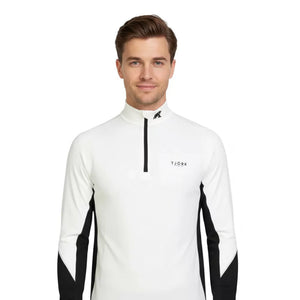 Tech Eiger 210 Zip Herren, Farbe Polarweiß, Merinowolle, Fjork Merino