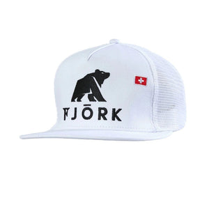 Trucker Cap - FJORK Merino 🌍 - White / Black logo - Accessories